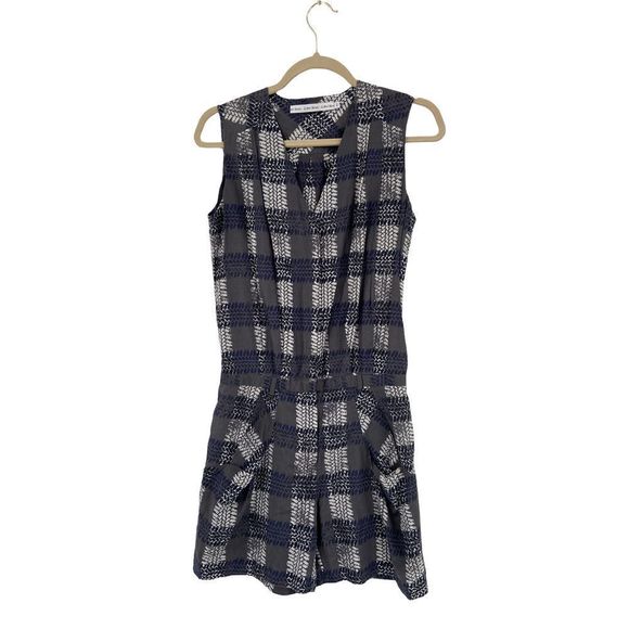 & Other Stories Gray V Neck Sleeveless Silk‎ Blend Romper US size 2 - Picture 1 of 5